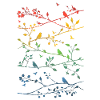 Rainbow branches and birds