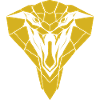 Geometric Gold Cobra Silhouette