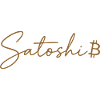 Satoshi Bitcoin Lettering Design Gold