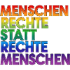 Regenbogen Statement Spruch Menschenrechte