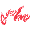 Cycling Flames Lettering