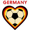 Germany Heart Football Motif