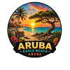 Caribbean Sunset Palm Trees Aruba