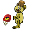 Pfiffiger Teddy Kinder Bär Kind  Blume
