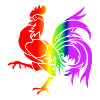 Bunter Regenbogenhahn