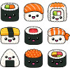 Sushi Funny Japanese Food Sashimi Cute