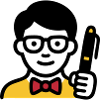Professeur Professeur Bande dessinée Glasses
