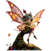Steampunk fairy with luminous wings