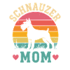 Schnauzer Mom Retro Sunset