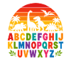 Rainbow Dino Alphabet