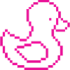 Motif Pixel Duck Rose