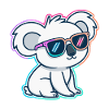 Koala néon lunettes