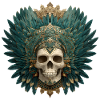 Quetzal Calavera Skull