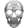 Mandala Skull Ornament