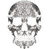 Line Art Skull Floral