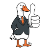 Dapper Duck in a Suit