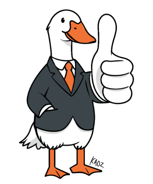 Dapper Duck in a Suit
