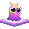 Little pixel friend on platform