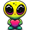 Kawaii Rainbow Heart Friend