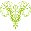 Geometric Rams Head Mesh Design