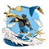 Chevalier surfeur des îles