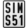 Simson S51 Moped License Plate