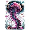 Glowing Jellyfish Underwater World Illustration