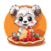 Kawaii Panda with Pancake Cake