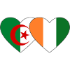 Algeria Ivory Coast Flag Heart