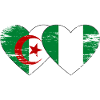 Algeria Nigeria Flag Heart Used