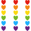 Cœurs arc-en-ciel de la fierté