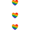 Pride Flag Rainbow Hearts