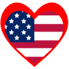 American Heart Flag – Red Patriotic Love