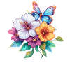 Bouquet avec papillon