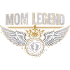 Mom Legend - Heart Crown Wings - Mom