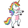 Regenbogen-Einhorn-Glitzertanz