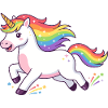 Regenbogen-Einhorn-Burst