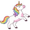 Regenbogen-Einhorn-Glitzer-T-Shirt