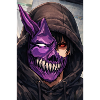 Demon Mask in Hoodie