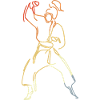 Female Karateka Drawing