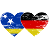 Curacao Germany flag heart used