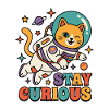 Stay Curious Space Cat