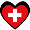 Schweiz Herz Schwarz – Liebe zur Schweiz