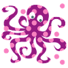 Octopus Dots Squid Pink Nursery