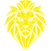 Geometric Lion in Yellow