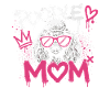 Maman Caniche Graffiti Rose