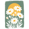 Gänseblümchen im Sonnenkreis