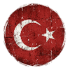 Turkey Flag Circle Design