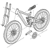 DH-Bike Exploded Drawing: MTB Technique Sketch