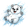 Joyeuse éclaboussure d’ours polaire
